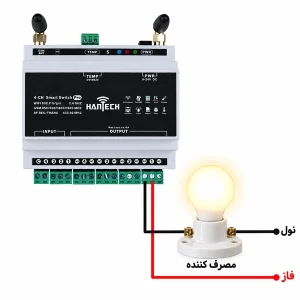 نحوه اتصال رله ۴ کانال